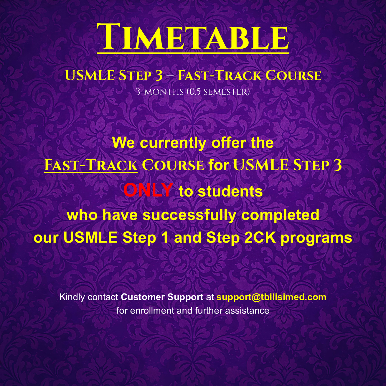 USMLE Step 3: Fast-Track (3 months)
